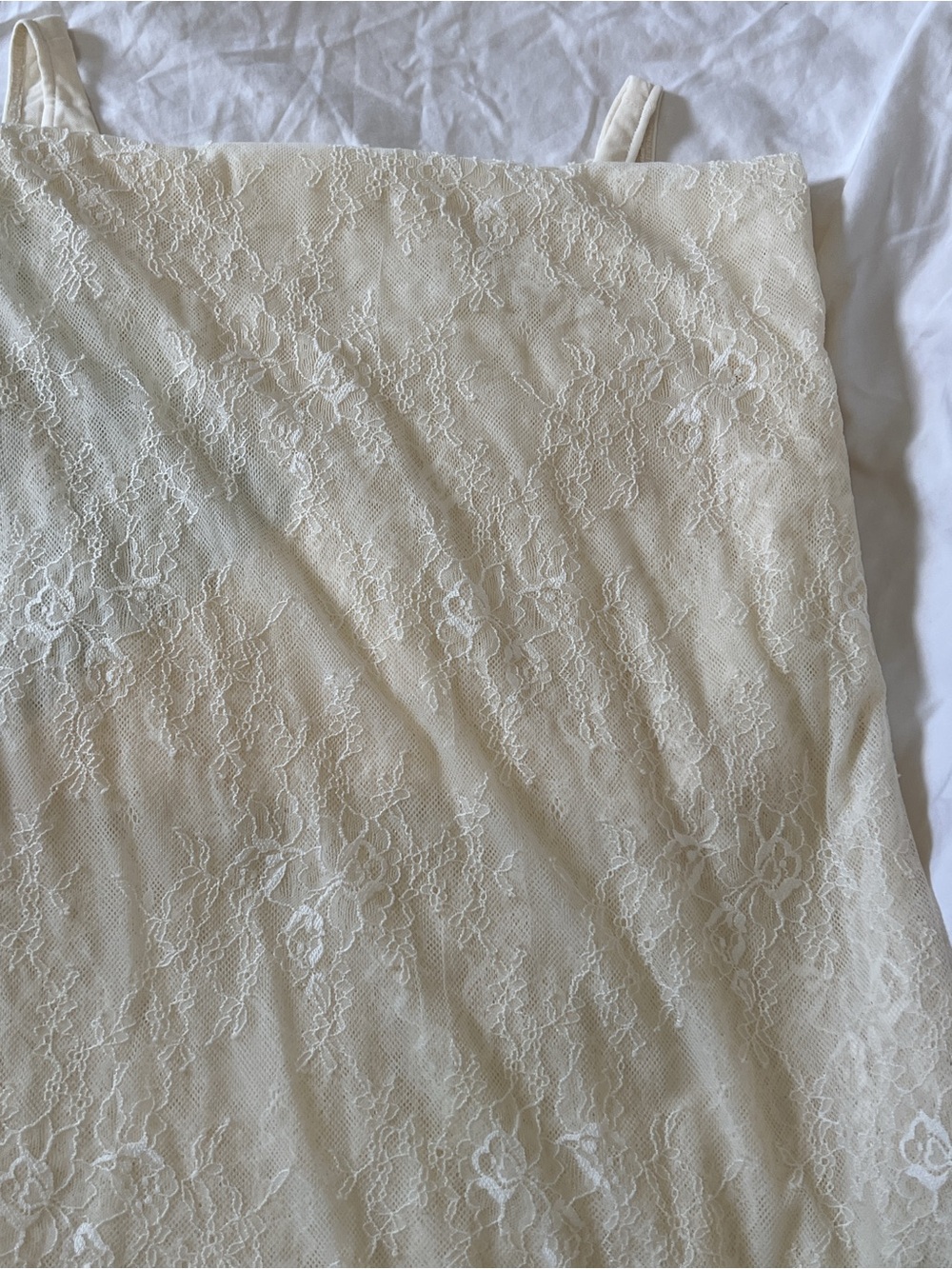 Peppermayo Twilight Dreams Maxi Dress 12 Ivory Green Lace Mesh Sheer - Picture 11 of 11
